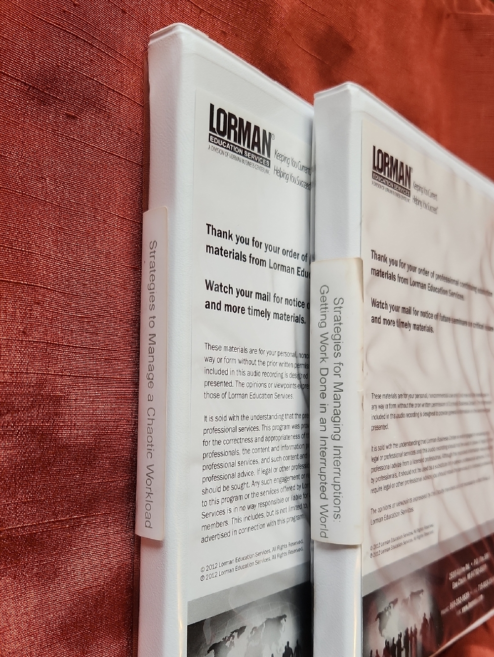 Lorman Education Services Continuing Education Strategies DVD's (2)